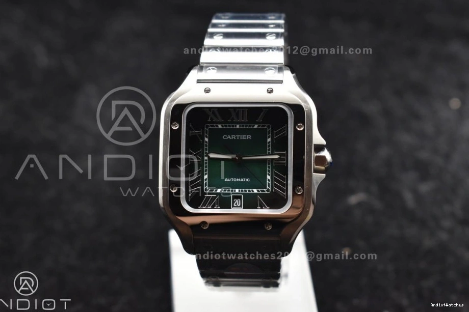 Dial 1:1 Youthful Edition Cartier 1057 de Bracelet BVF Green SmartLinks on 40mm MIYOTA SS Best Santos 1215